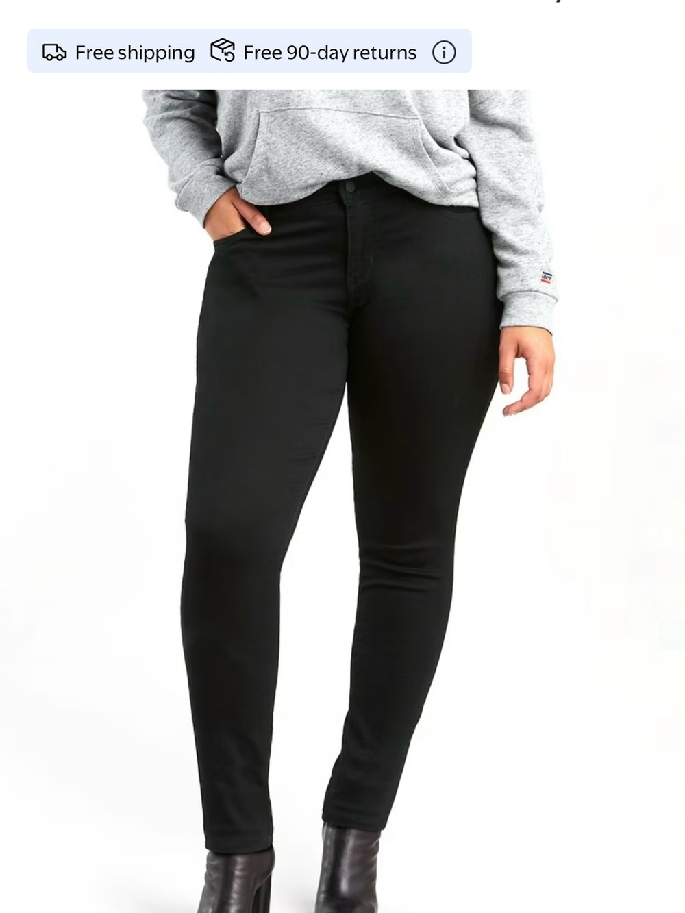Levi's Levis Women's Plus Size 711 Stretch Mid Rise Skinny Jeans